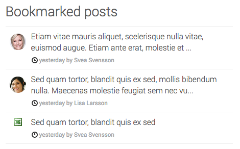 Bookmarked posts