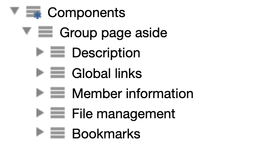 Groups components