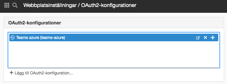OAuth2-konfiguration
