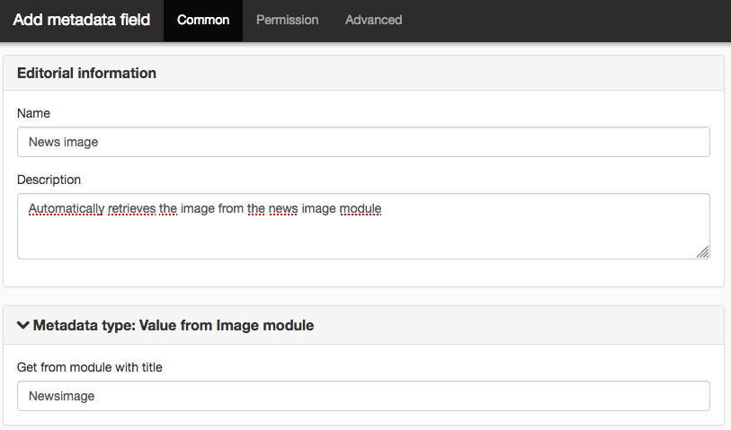 Value from image module