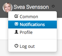 Settings for notifications