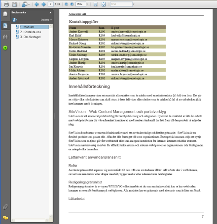 Skärmdump på inställningar för PDF-utskrift