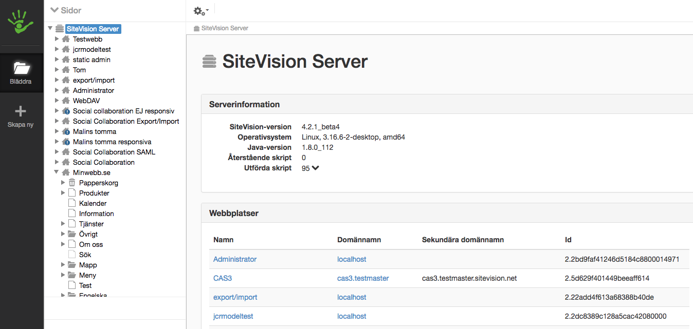 SiteVision server