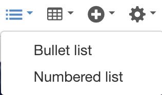 Bullet list