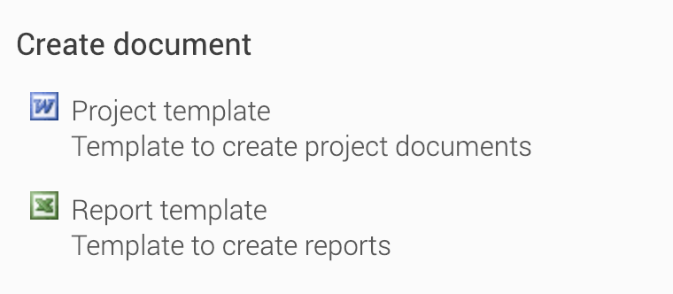 Create document - type