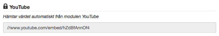 Exempel på modul som hämtar fråm YouTube