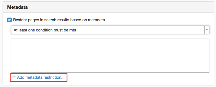 Add metadata restrictions