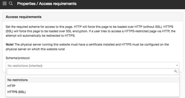 Access requirements